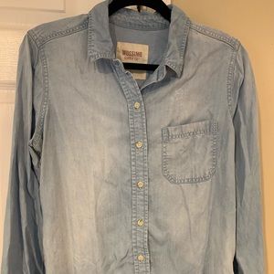 Mission long sleeve button up chambray shirt